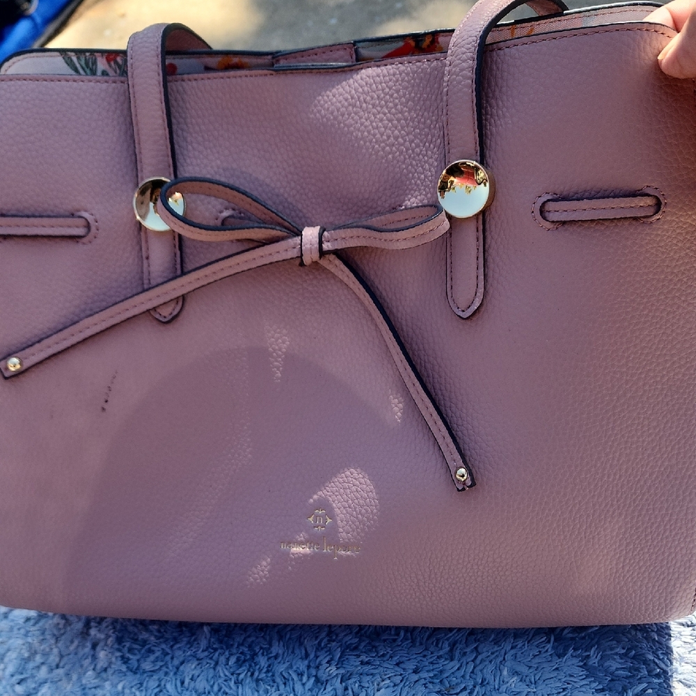 nanette lepore Arabelle Mauve Leather Shoulder Bag